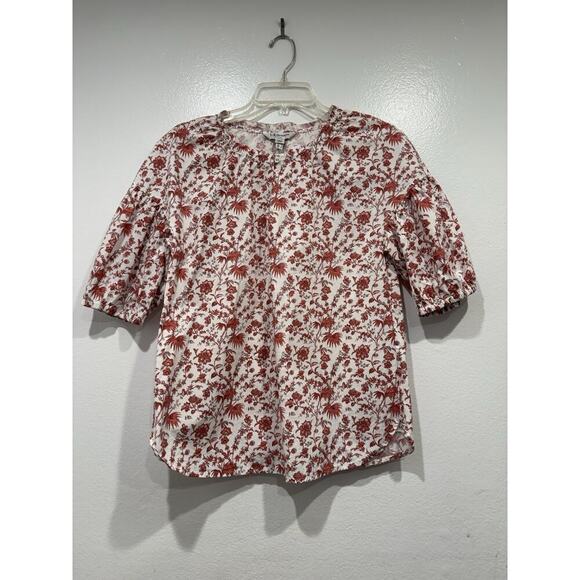 L.K. Bennett Tops - LK Bennett Glenda Wallpaper Top Womens Size 2 Pink Multi Floral Print Cotton